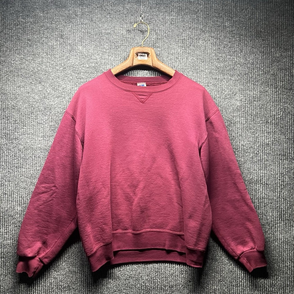 Vintage Russell Blank Sweatshirt‎ Mens Medium Red Made In USA 90s *READ*